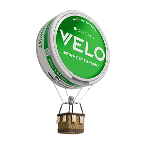 Bright Spearmint as a hot air balloon