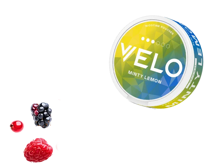 a can of VELO Minty Lemon and berries