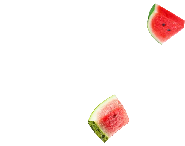 2 slices of watermelon
