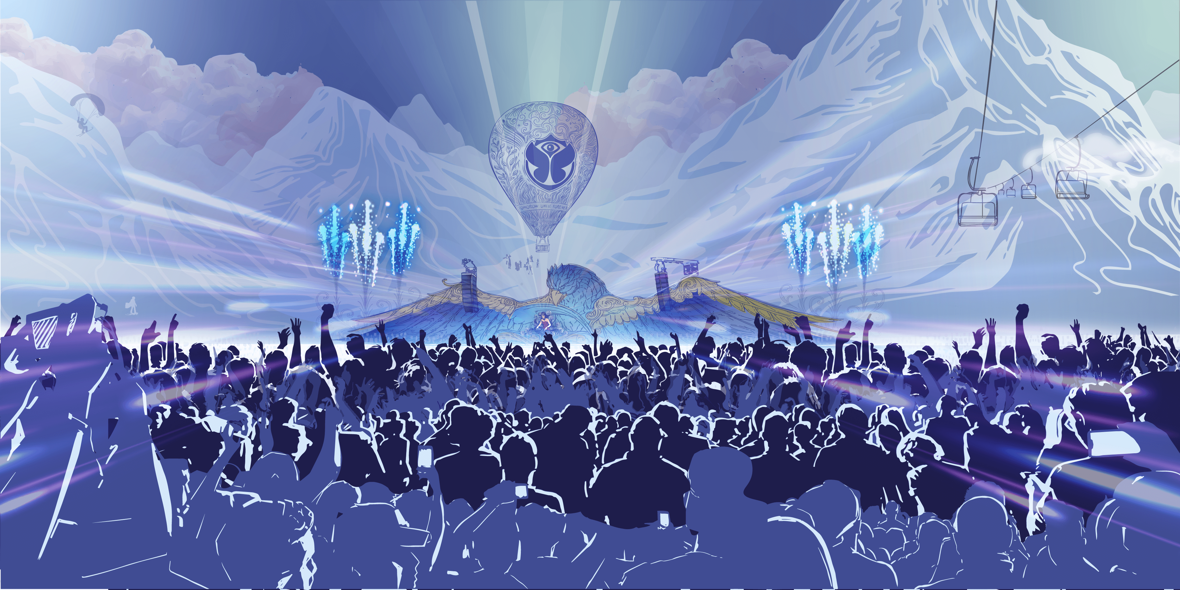 Tomorrowland concert artistic design